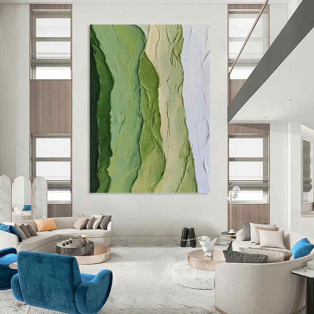 Nature_Green_Textured_Abstract_Canvas_Wall_Art_CRN6M wall art